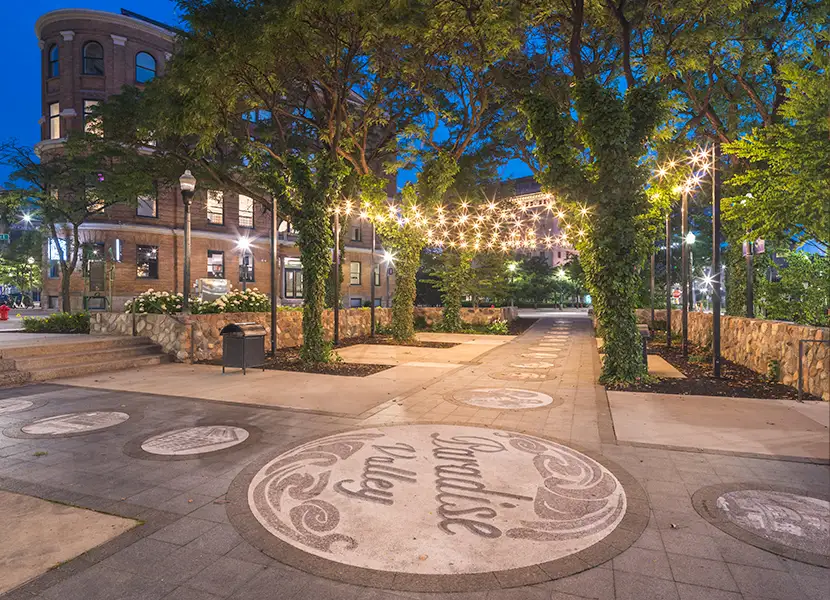 Outside of the venue at night