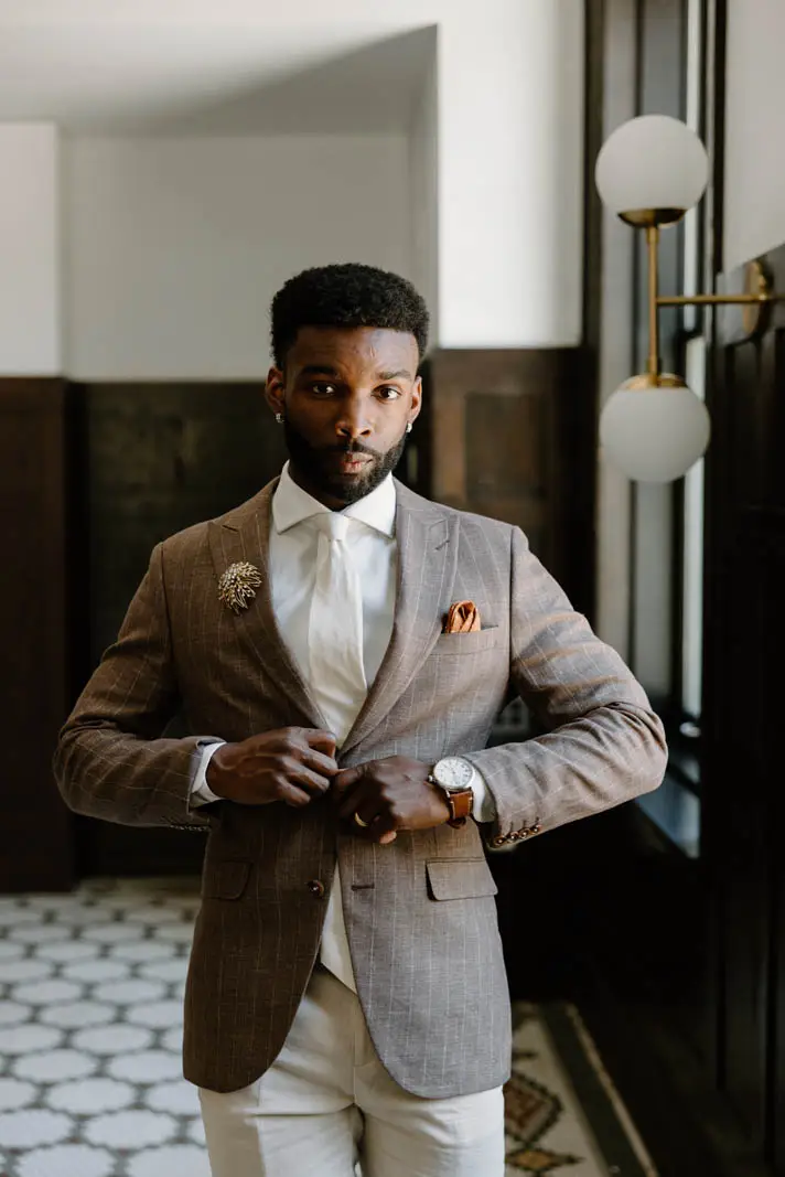 man looking at the camera